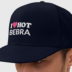 Кепка-снепбек I LOVE HOT BEBRA ЕГОР КРИД, цвет: тёмно-синий