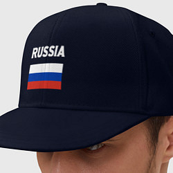 Кепка-снепбек Russian Flag, цвет: тёмно-синий
