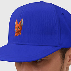 Кепка-снепбек Милая лисичка Cute fox, цвет: синий