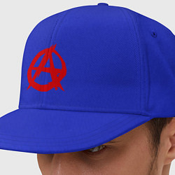Кепка-снепбек Символ анархии, цвет: синий