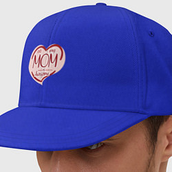 Кепка-снепбек Моя мама классная, цвет: синий