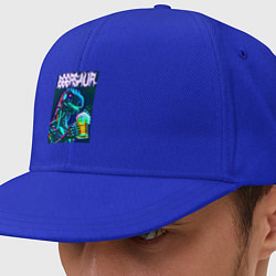 Кепка-снепбек Neon cyber beersaur - neon glow fantasy, цвет: синий