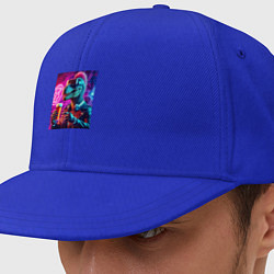 Кепка-снепбек Neon beersaur - neon glow, цвет: синий