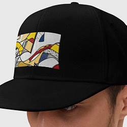 Кепка-снепбек Абстракция в стиле поп-арт, цвет: черный