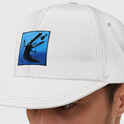 Кепка-снепбек Крокодил ловит еду, цвет: белый