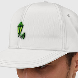 Кепка-снепбек Зелёный уличный фонарь, цвет: белый