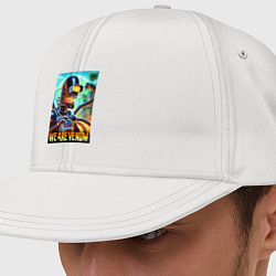 Кепка-снепбек В Бендера вселился кибер Веном - прикол, цвет: белый