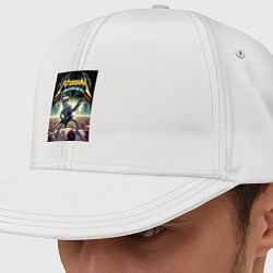 Кепка-снепбек Концерт группы Футурама - гитарист Бендер, цвет: белый