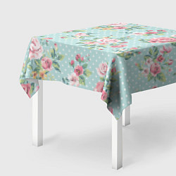 Скатерть для стола Цветы ретро 1, цвет: 3D-принт — фото 2