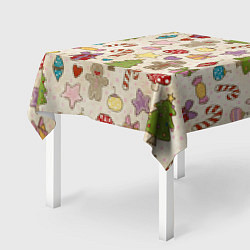 Скатерть для стола Рождественский паттерн, цвет: 3D-принт — фото 2