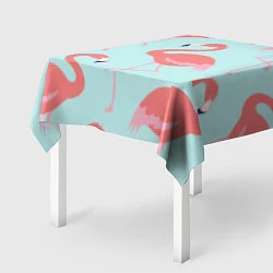 Скатерть для стола Розовые фламинго, цвет: 3D-принт — фото 2