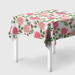 Скатерть для стола Розы Паттерн, цвет: 3D-принт — фото 2