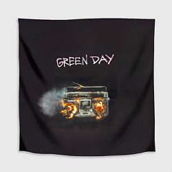 Скатерть для стола Green Day магнитофон в огне, цвет: 3D-принт
