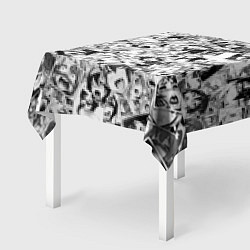 Скатерть для стола Ahegao: Black & White, цвет: 3D-принт — фото 2