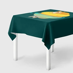 Скатерть для стола Корги на пончике, цвет: 3D-принт — фото 2