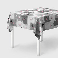 Скатерть для стола Эмоции котов, цвет: 3D-принт — фото 2