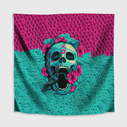 Скатерть для стола Неоновый череп, цвет: 3D-принт