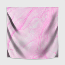 Скатерть для стола Розовые разводы краска зефир, цвет: 3D-принт
