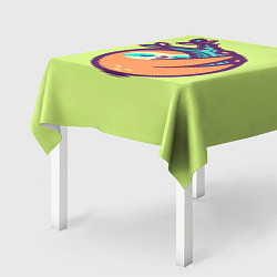 Скатерть для стола Ленивец спит на ветке рисунок, цвет: 3D-принт — фото 2