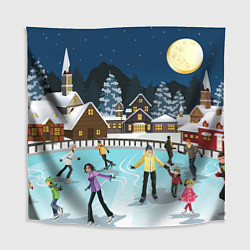 Скатерть для стола Рождественский каток, цвет: 3D-принт