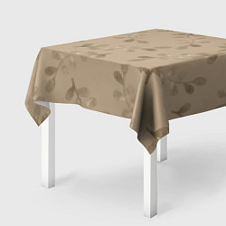 Скатерть для стола Листья на бежевом фоне, цвет: 3D-принт — фото 2