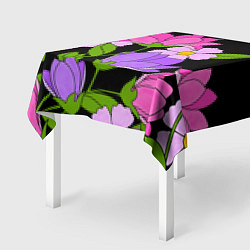 Скатерть для стола Ночные цветы, цвет: 3D-принт — фото 2