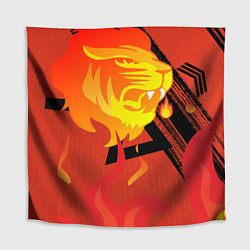 Скатерть для стола Огненный лев, цвет: 3D-принт