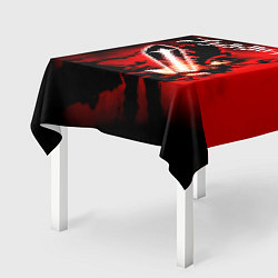 Скатерть для стола Чёрный Аста красный туман, цвет: 3D-принт — фото 2