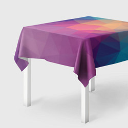 Скатерть для стола Цветные полигоны - Градиент, цвет: 3D-принт — фото 2