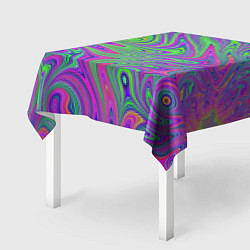 Скатерть для стола Неоновый абстрактный узор, цвет: 3D-принт — фото 2