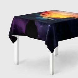 Скатерть для стола ПЕЙЗАЖ НАД ЗВЕЗДАМИ, цвет: 3D-принт — фото 2