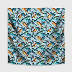 Скатерть для стола Воблеры, цвет: 3D-принт