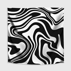 Скатерть для стола Черно-белые полосы Black and white stripes, цвет: 3D-принт