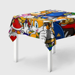 Скатерть для стола КИБЕР СОНИК CYBER SONIC ROBOT, цвет: 3D-принт — фото 2
