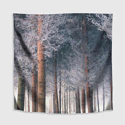 Скатерть для стола Зимний еловый лес, цвет: 3D-принт