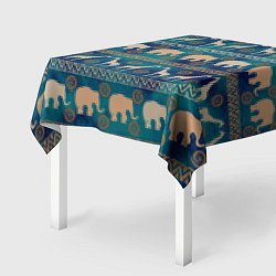 Скатерть для стола Жирафы и слоны, цвет: 3D-принт — фото 2