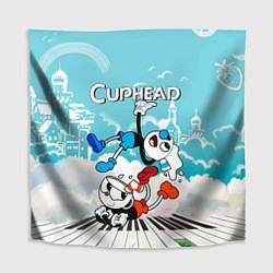 Скатерть для стола Cuphead 2 чашечки, цвет: 3D-принт