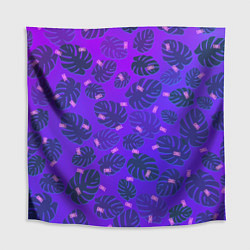 Скатерть для стола Неоновый Chill и пальмовые листья, цвет: 3D-принт