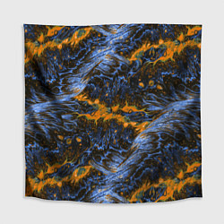 Скатерть для стола Оранжево-Синяя Вулканическая Лава, цвет: 3D-принт