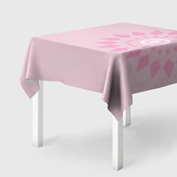 Скатерть для стола Розовая геометрическая абстракция Круговой принт Б, цвет: 3D-принт — фото 2