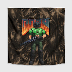 Скатерть для стола DOS DOOM - Doomguy, цвет: 3D-принт