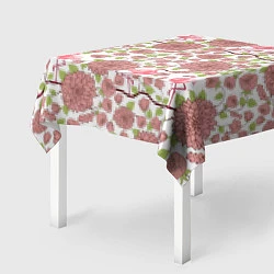 Скатерть для стола Фламинго и лотосы, цвет: 3D-принт — фото 2