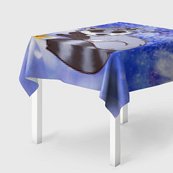 Скатерть для стола Енот спит на снегу, цвет: 3D-принт — фото 2