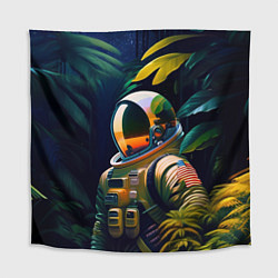 Скатерть для стола Космонавт в зарослях, цвет: 3D-принт