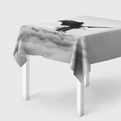 Скатерть для стола Орёл в облаках черно-белый, цвет: 3D-принт — фото 2