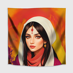 Скатерть для стола Нейросеть - индийская принцесса, цвет: 3D-принт