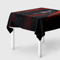 Скатерть для стола Девушка из аниме и красные печати, цвет: 3D-принт — фото 2