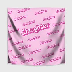 Скатерть для стола Дочь в стиле барби - розовый паттерн, цвет: 3D-принт