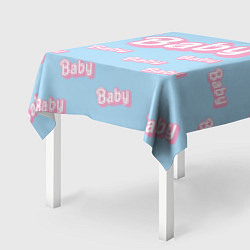 Скатерть для стола Baby - Barbie style: blue pattern, цвет: 3D-принт — фото 2