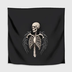 Скатерть для стола Необычный скелет с крыльями, цвет: 3D-принт